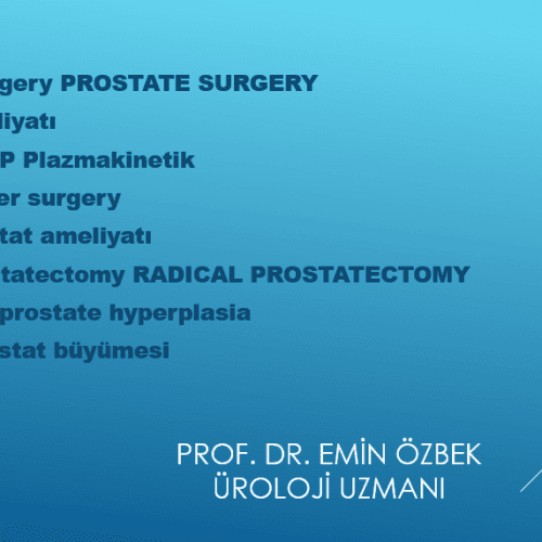 Prostat Ameliyatı Emin Hoca