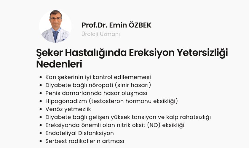 Şeker Hastalığında Ereksiyon Yetersizliği Nedenleri